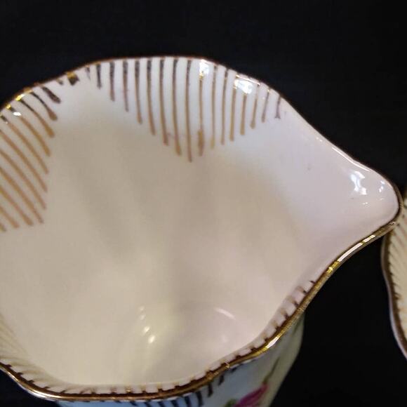 SALE Royal Imperial Sugar n Creamer Pink Roses 22k Gold - Picture 7 of 16